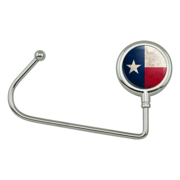 Rustic Texas State Flag Distressed USA Purse Bag Hanger Holder Hook