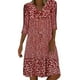 thumbnail image 1 of WILLBEST Vestidos de Lino para Mujer, Suéter Navideño para Mujer, Vestido Jersey Ligero Midi de Manga Larga con Cuello Redondo y Estampado Extragrande Chica, 1 of 3