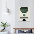 thumbnail image 4 of ERAPDAUR Mid Century Modern Wall Art Boho Abstract Painting Green Geometric Print Minimalist Boho Pictures Olive Green Poster Geometric Abstract Painting Black Line Boho Wall Art for Bedroom 12x16 in, 4 of 5