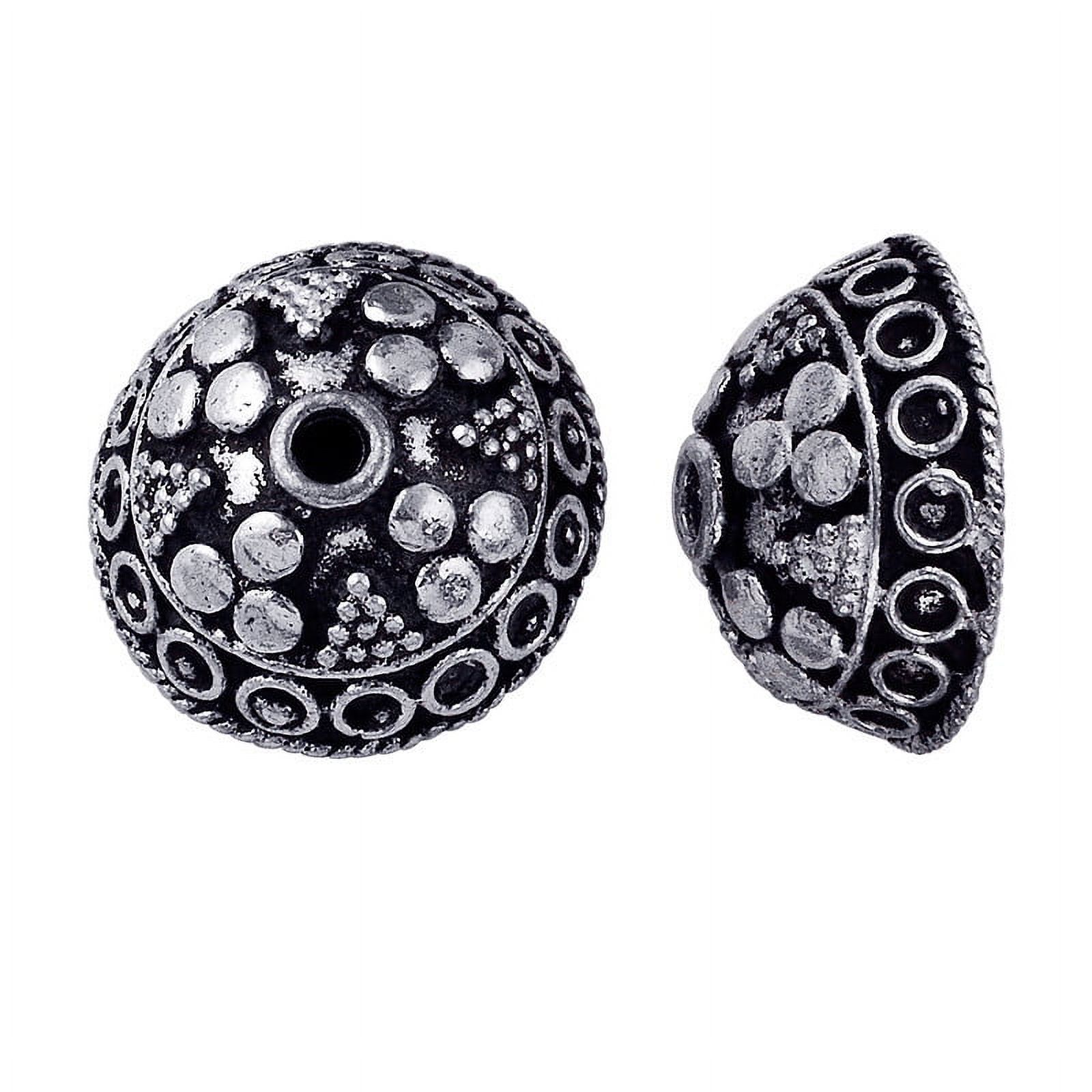 Silver Overlay Bead Cap CSF-146