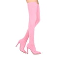 thumbnail image 2 of New Women Alice-1 Stretch Fabric Thigh High Pointy Toe Stocking Stiletto Bo, 2 of 3