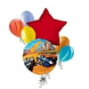 7 pc Hot Wheels Racer Track Balloon Bouquet Hotwheels Race Car Speed Birthday