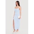 thumbnail image 2 of Women's Ribbed Knit Front Slit Scoop Neck Dress, 2 of 3