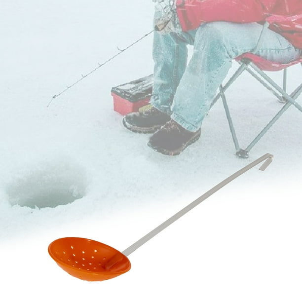 Lightweight Ice Fishing er for Fishing Winter, Aluminum Alloy Handle Winter  Outdoor Fishing Shovel Argent orange red