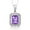 Amethyst, February, variant on 925 Sterling Silver Pendant with 18 inch Chain Octagon Yellow Citrine Moissanite (2.61 Cttw)