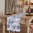 thumbnail image 2 of Table Runners 72 Inches Long Dress Scarves, Blue Floral Farmhouse Kitchen/Dining Table Runner, Coffee Tablerunners, Spring Botanical Flowers Leaves Vintage 14x72 Inch, 2 of 9
