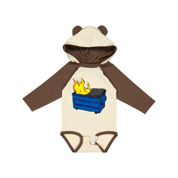 Inktastic Dumpster Fire Boys or Girls Long Sleeve Baby Bodysuit