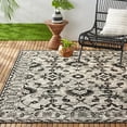 thumbnail image 2 of Nicole Miller New York Patio Country Ayala Botanical Floral Indoor/Outdoor Area Rug, Grey/Black, 5'2"x7'2", 2 of 9