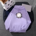 thumbnail image 2 of YABCSAZ Women's Oversized Hoodies Long Sleeves Graphic Fleece Sweatshirts Casual Loose fit Winter Warm Basic Hooded Crewneck Pullover Sweatshirt Tops with Pockets, 2 of 4