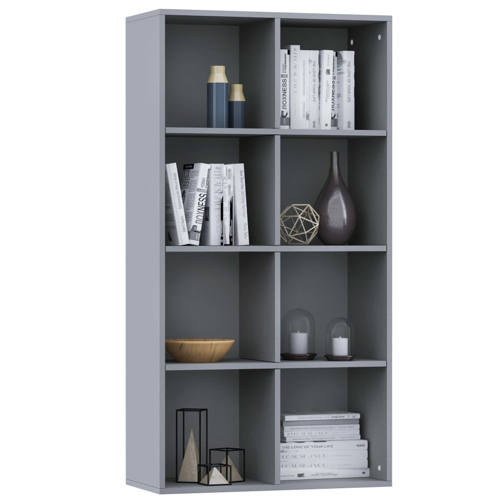 Kepooman 26" Two Rows & Four Layers Sideboard Bookcade for Living Room Bedroom, Dark Grey