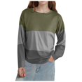 thumbnail image 1 of WEAIXIMIUNG T-Shirts pour Femmes Ensemble Tendance Chandail en Molleton Décontracté pour Femmes Col Rond Manches Longues Ample Pull Tops Basiques Chandails à Capuchon Surdimensionnés, 1 of 5