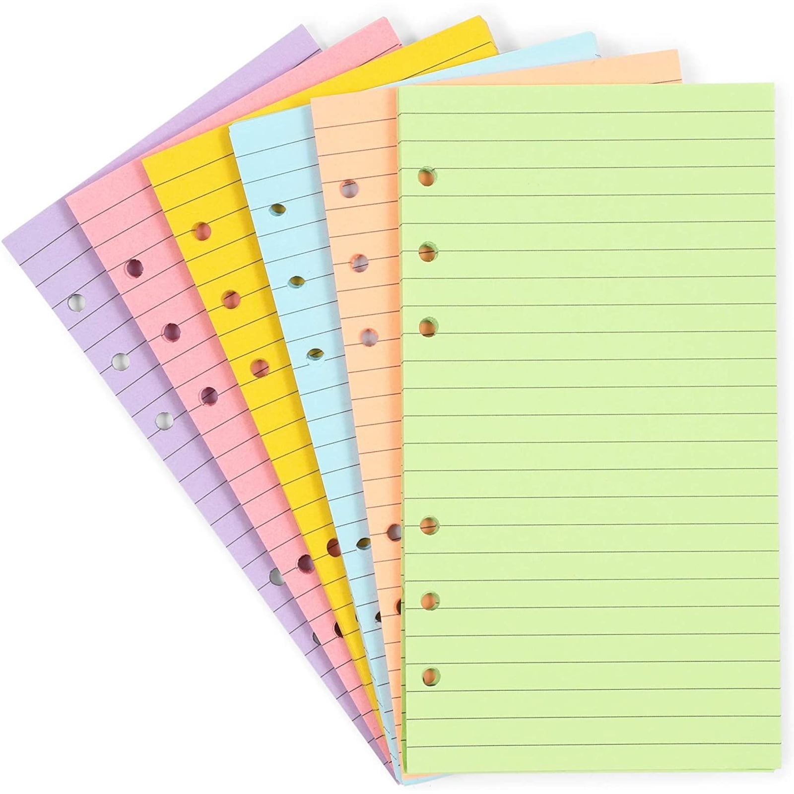 2 P 2Pcs Binder Pockets A6 Size 6 Holes Details about   2 Pack A6 Refill Paper 80 Sheets/Pack 
