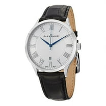 Alexander Statesman Triumph Men's Black Leather Swiss Made Watch A103-01