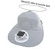 thumbnail image 3 of Gorra de ala ancha para exteriores con sombrero de ventilador solar | USB recargable | Viento fuerte Enfriamiento de 3 velocidades | Malla impermeable de secado rápido | Protección solar unisex, 3 of 6