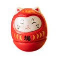 thumbnail image 3 of colcolo Ceramic Lucky Cat Figurine Tumbler Doll Adorable Accessories 1.4x1.4x1.5inch Red, 3 of 8