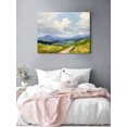 thumbnail image 3 of Scenery Cloud Flower Canvas Print Wall Art Landscape Grass Framed Canvas Art Wall Decor Minimalist Style Pictures Painting Morden Artwork for Living Room Bedroom, Ready to Hang - 16"x20", 3 of 6