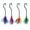 Black-B, variant on YIGOUMY- 1pc 90cm Halloween Witch Broom Decor Prop, Textured Plastic Curved Handle Spider Web Tulle Broom, Gothic Haunted House Indoor Outdoor Party Cosplay Ornament (Randomly)