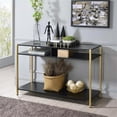 thumbnail image 4 of Furniture of America Mirah Contemporary Metal 3-Shelf Console Table in Black, 4 of 5