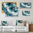 thumbnail image 4 of Designart "Ocean Marble Hald Circle Abstract III" Abstract Marble Wall Art For Bathroom, 4 of 5