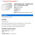 thumbnail image 2 of Left Door Mirror Glass - Compatible with 2014 - 2018 GMC Sierra 1500 2015 2016 2017, 2 of 2