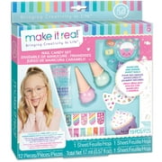 Make It Real: NailCandy Set - DIY Nail Art Kit, Vanilla Scented Nail Polish, Manicure & Design Sweet Nails, Tweens, Girls & Kids Ages 8+