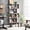 Greige, variant on Wooden 5-Tier Bookcase Storage Shelf Display Shelf and Room Divider Freestanding Greige