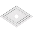 thumbnail image 1 of Ekena Millwork CMP24X16DD-03000 3 in. ID x 8.5 in. Rectangle Diamond Architectural Grade PVC Contemporary Ceiling Medallion, 1 of 1