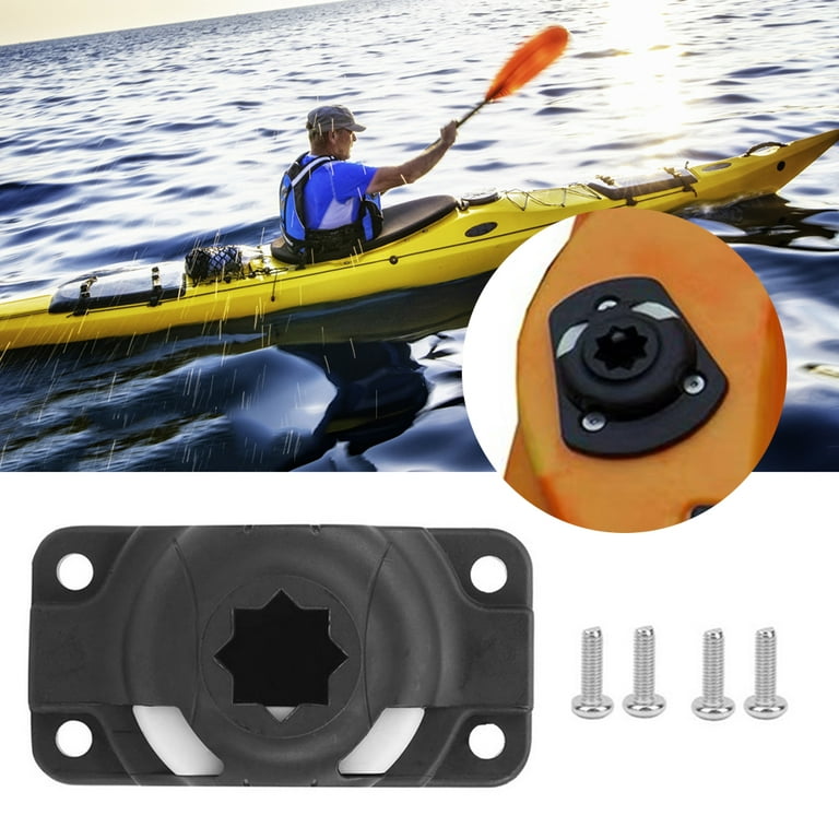 Tiyuyo Canoe Kayak Mount Base Inflatable Boat Fishing Rod Holder with Screw (2pcs), Size: 2 Piece