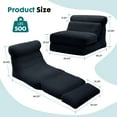 thumbnail image 2 of Folding Sofa Bed, Convertible Makeshift bed, Futon SofaBed Couch with Back Support, Black, 2 of 6