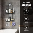thumbnail image 2 of Shower Caddy Hanging, Anti-Swing Over Head Shower Caddy Rustproof with Hooks, 2 of 4