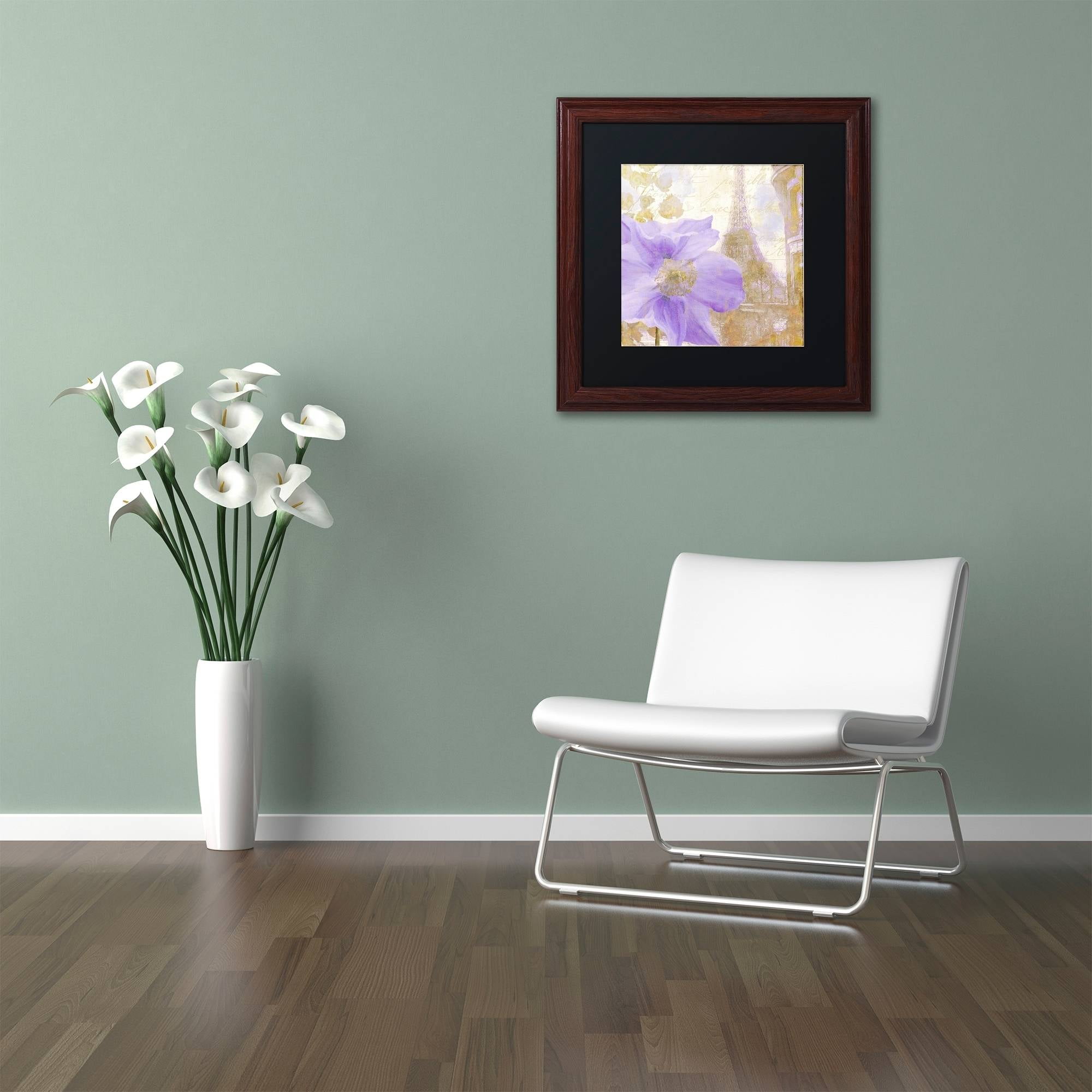 Trademark Fine Art "Purple Paris II" Canvas Art by Color Bakery Black Matte, Wood Frame