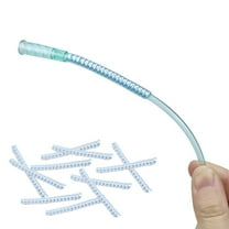 Triani 10Pcs Oxygen Tube Support Crimp Straighteners for Portable Concentrators Oxygen Tubing Accessories from Kinking (Silver)