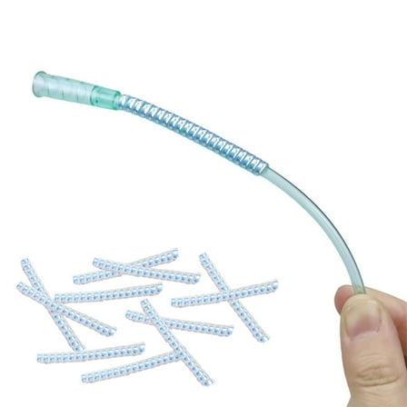 Triani 10Pcs Oxygen Tube Support Crimp Straighteners for Portable Concentrators Oxygen Tubing Accessories from Kinking (Silver)