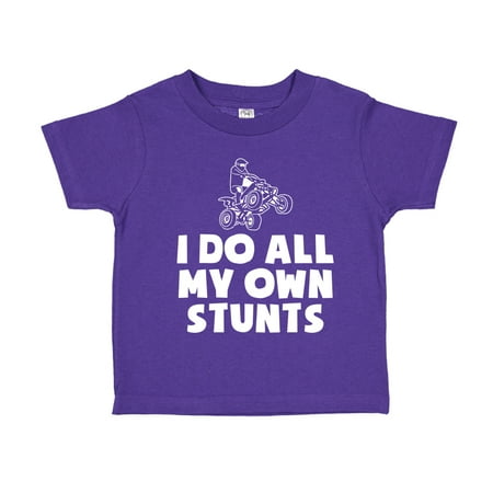 

I Do All My Own Stunts ATV Toddler T-Shirt 5/6T Purple