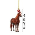 thumbnail image 4 of Horse Christmas Ornaments 2D Acrylic Horse Ornament for Christmas Tree for Women Girls Horse Lovers Equestrian Gifts and Xmas Tree Home Decor, 4 of 9