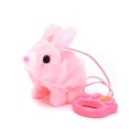 thumbnail image 2 of XIAHAO Bunny Interactive Electronic Rabbit Toy Remote Control Leash Animated Pet Repeat What You Said Singing Gifts for Toddlers, Pink, 6'', 2 of 5