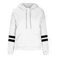 thumbnail image 5 of Taqqpue Hoodies for Women Fall Trendy Solid Color Crew Neck Hooded Pullover Tops Casual Loose Oversized Sweatshirts with Pockets for Women, 5 of 5