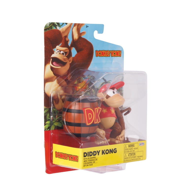 Nintendo 4 inch Diddy Kong Action Figure with Iconic Donkey Kong