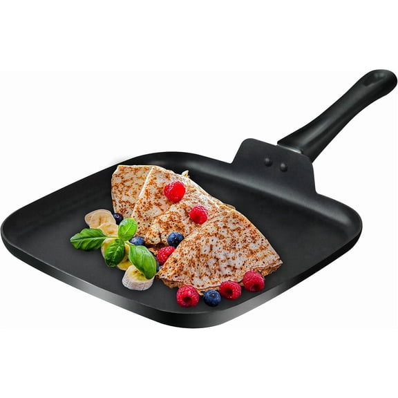 10 Inch Square Griddle Pan, Nonstick Grill Pan for Cooking Eggs, Omelettes, and More, Griddle Cookware