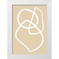 thumbnail image 1 of Uppsala Studio 11x14 White Modern Wood Framed Museum Art Print Titled - Beige Lines 03, 1 of 4