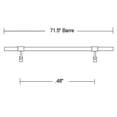 thumbnail image 5 of Vita Barre Classic WB15 Single Bar Wall Mount Ballet Barre System, 6 Feet, 5 of 5