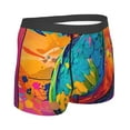 thumbnail image 3 of Daiia Vibrant Parrot Splash Art Men's Underwear Boxer Briefs, Cotton Stretch Moisture-Wicking Underwear-XX-Large, 3 of 9
