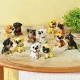 thumbnail image 1 of Gwong Decoración hogareña 12pcs Mini Puppy Post Simulation Dog Ornamento de perro Estatua de resina Regalo de Navidad Colección Gwong 29681, 1 of 7