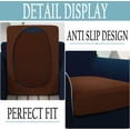 thumbnail image 5 of DEFNES Stretch Jacquard Individual Loveseat Cushion Cover Slipcovers Waterproof Couch Cushion Covers Chair Sofa Seat Protector Covers (Brown, 3Pcs), 5 of 5