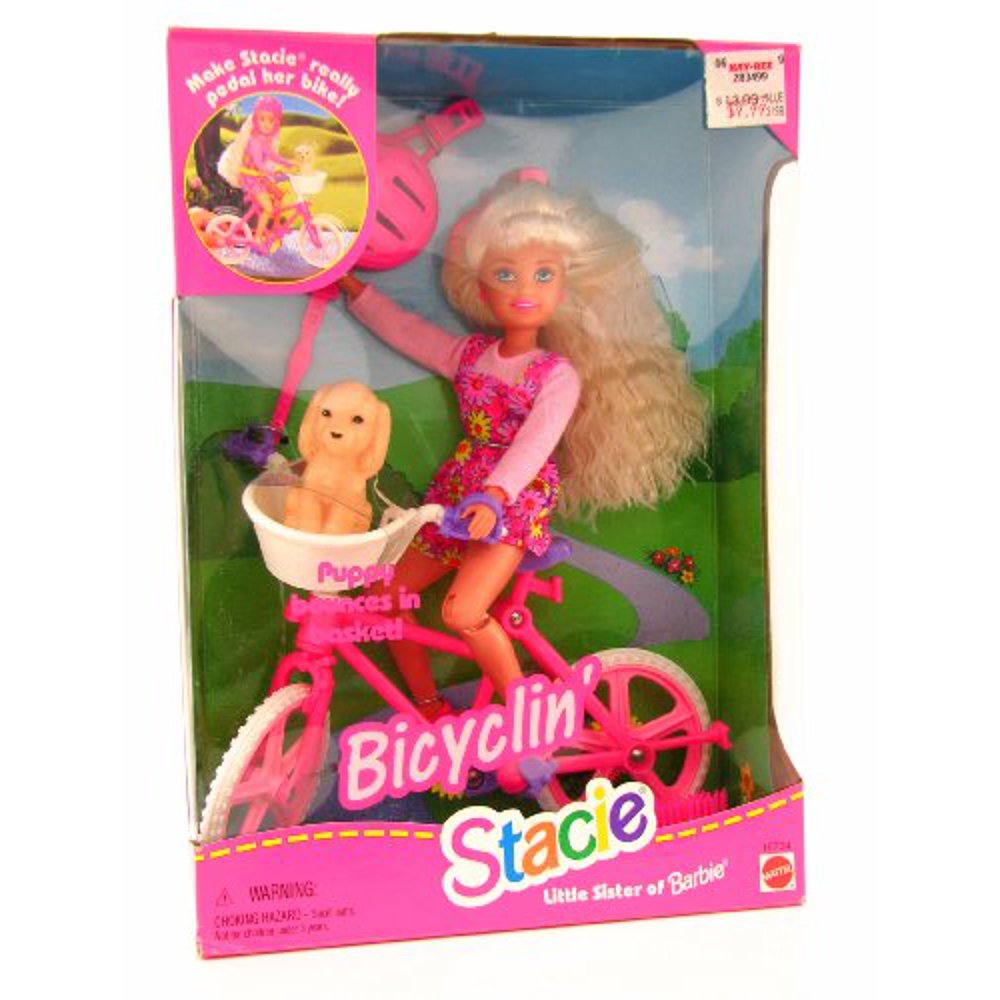 Little Sister of Barbie Bicylin' Stacie Includes Doll and Bicycle