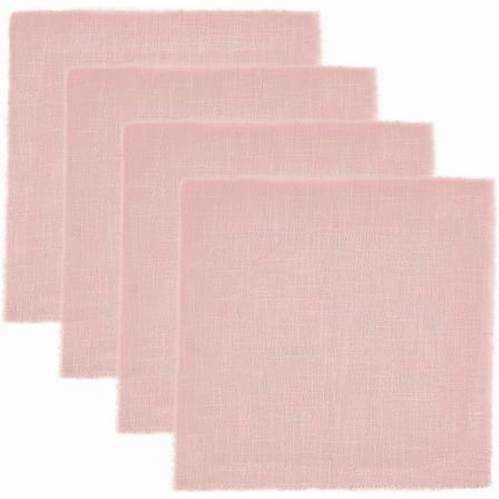 4 pc Square Cotton Table Runner for Living Room Dining Table Cloth Pink 420x420x0.4mm