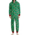 thumbnail image 6 of Louist Family Matching Christmas Pajamas Set Sleepwear Jumpsuit Hoodie with Hood Matching Holiday PJ's for Family (Green/6-9M), 6 of 7