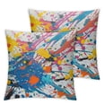 thumbnail image 2 of Acheng Pillow Bed Cover Colorful Splatters Pillow Covers Purple Paint Color Blue Splatter Splash Splat Spray Drop Couch Cushion Cover for Sofa Couch Shamrock Lucky Clover ,Set of 2 White, 2 of 6