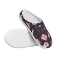 thumbnail image 3 of Daiia Breast Cancer Awareness1 Print Women’s Fuzzy Slippers Memory Foam Lightweight House Shoes Cozy Loafer Flannel House Shoes-35/36, 3 of 7