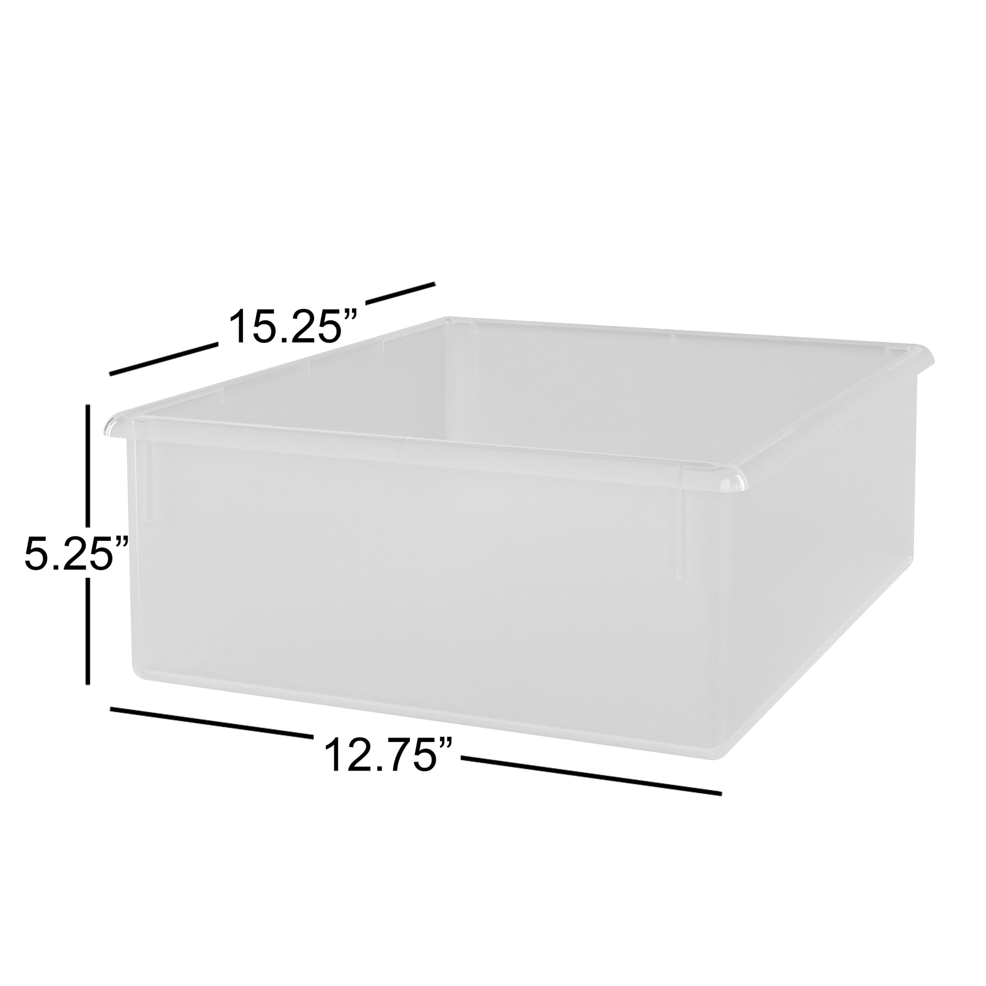 Foundations Clear Plastic Storage Containers for Changing Tables and Diaper Organizers (12-Pack)